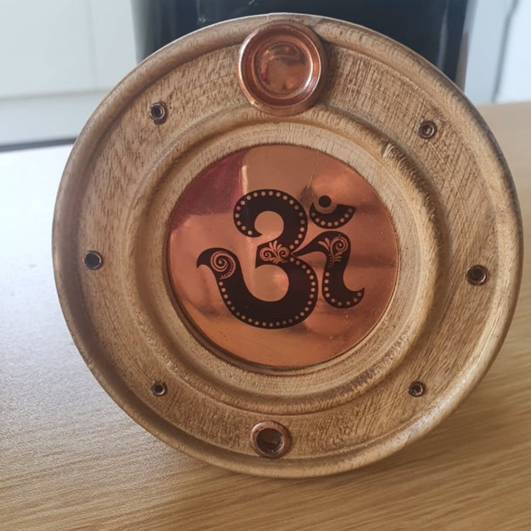 Incense Holder  - Om Copper Inlay